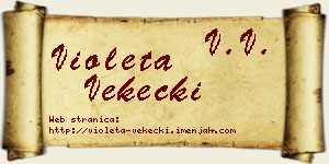 Violeta Vekecki vizit kartica